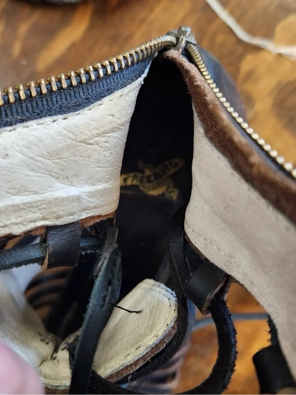 freebird Dark Brown Leather Lace-Up Gladiator Sandals